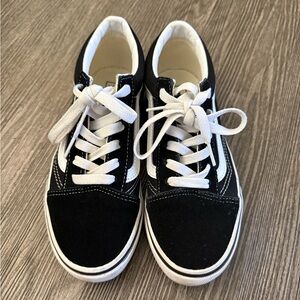 Classic Black and White Kids Shoes